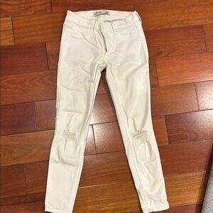 White Distressed Skinny Jeans